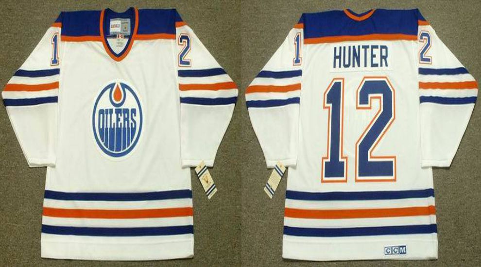 2019 Men Edmonton Oilers #12 Hunter White CCM NHL jerseys